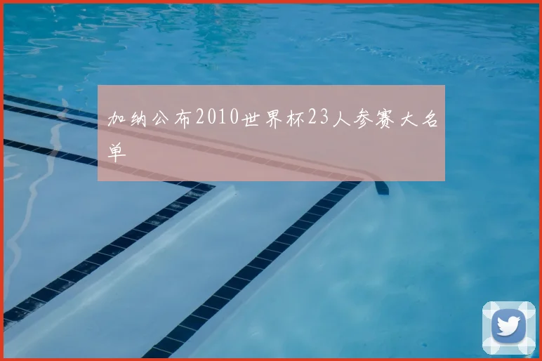 加纳公布2010世界杯23人参赛大名单